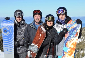 One of those common interests we've developed over the years: skiing/showboarding! 