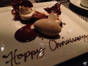 Nothing says happy like a fancy dinner and gourmet dessert!